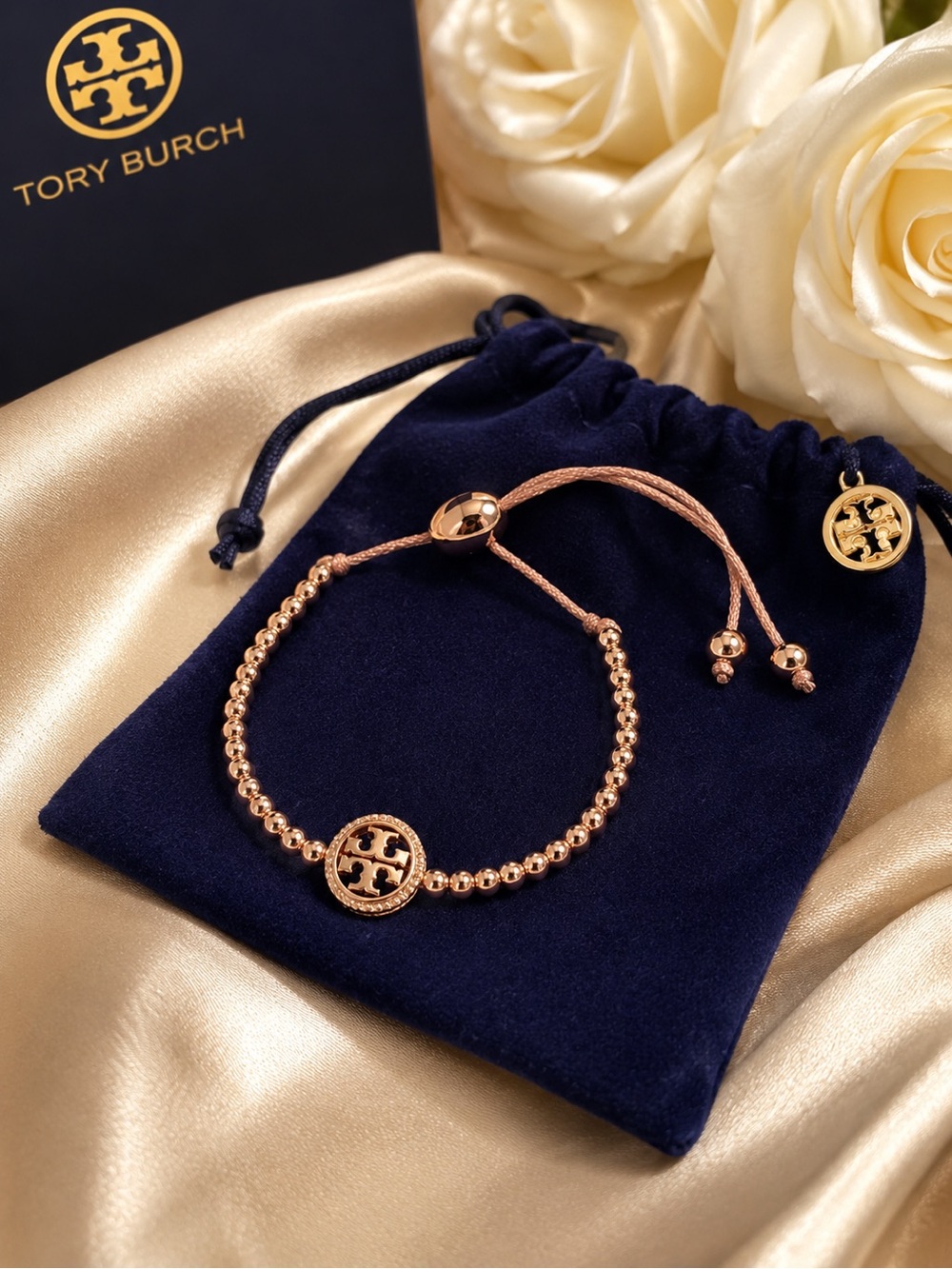 Tory Burch Style Rose Gold Adjustable Bracelet